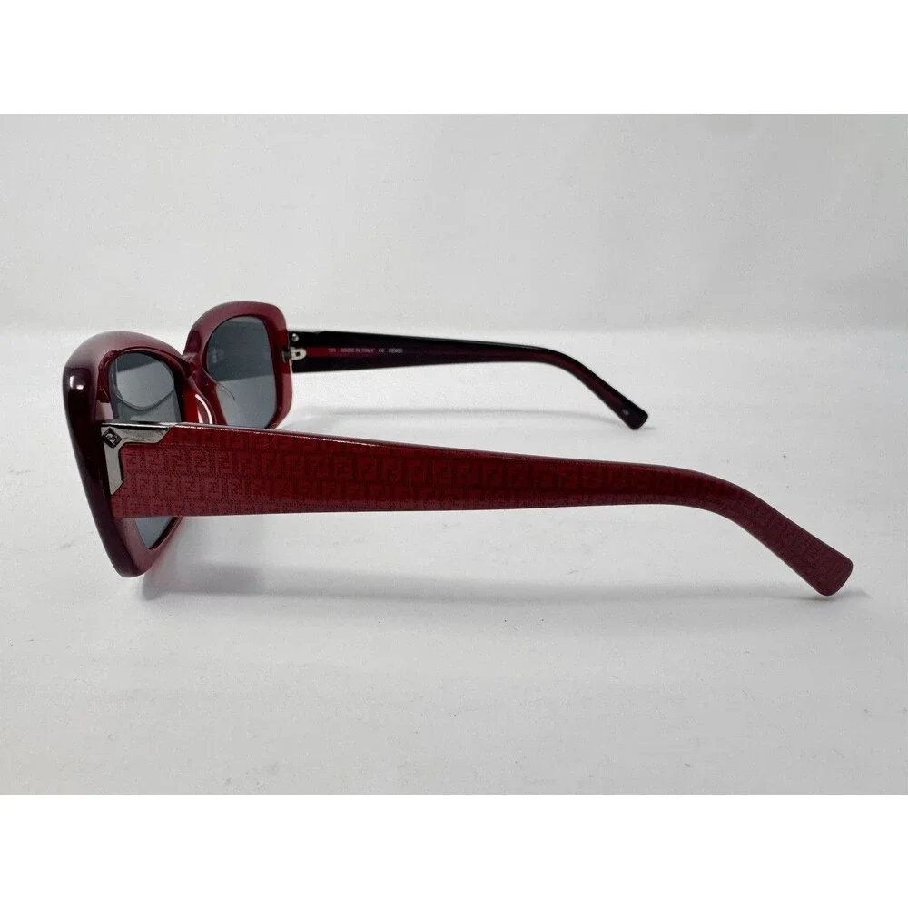 Fendi FS5210 Sunglass Frames Only 55-15-135 Red Burgundy Italy 604 Authentic